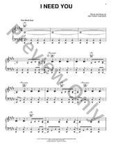 I Need You piano sheet music cover